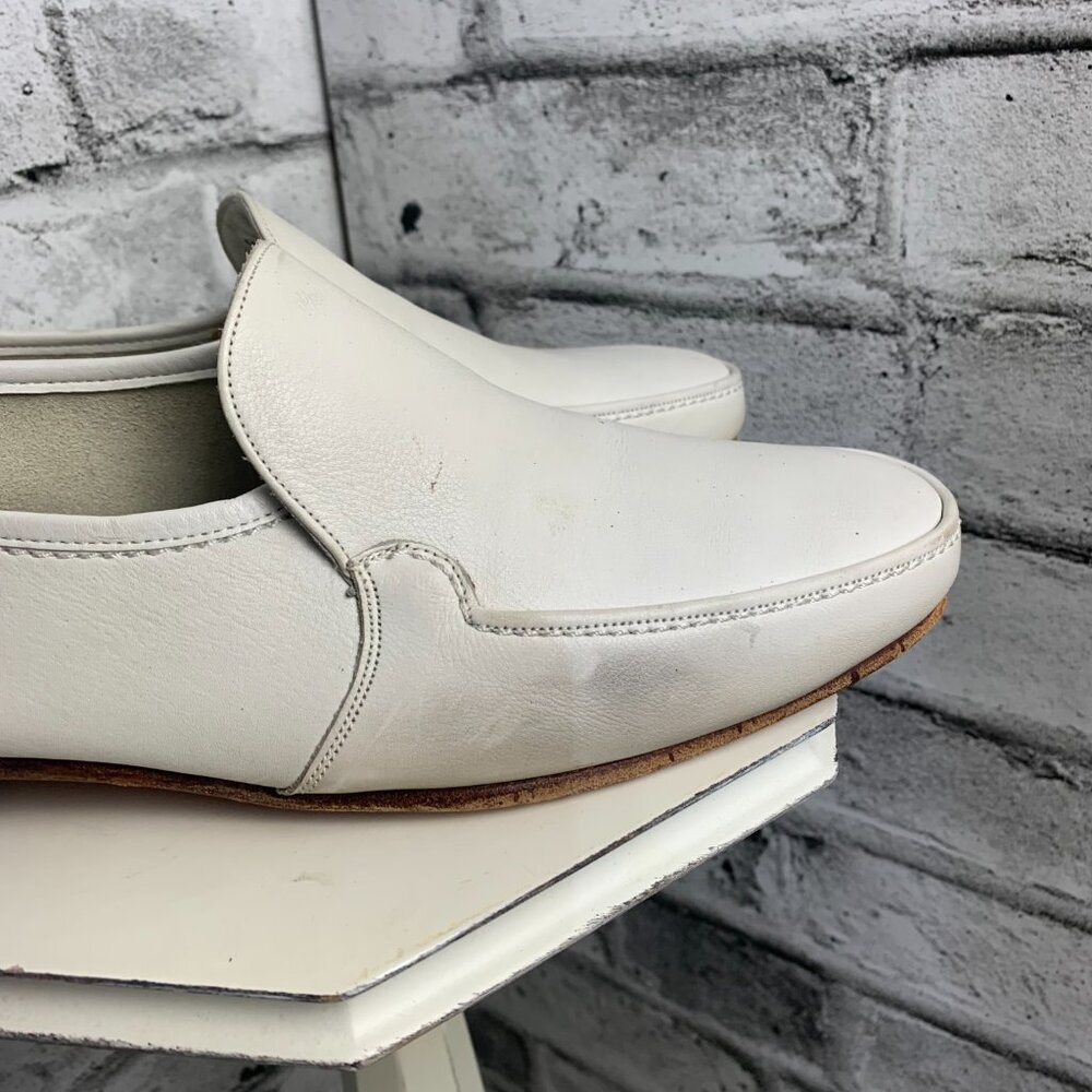 Bally Siesta Caribe White Leather Flat Loafers - Picture 11 of 13